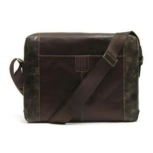 NEW! Boconi: Garth Urban Leather Messenger Bag in Cognac